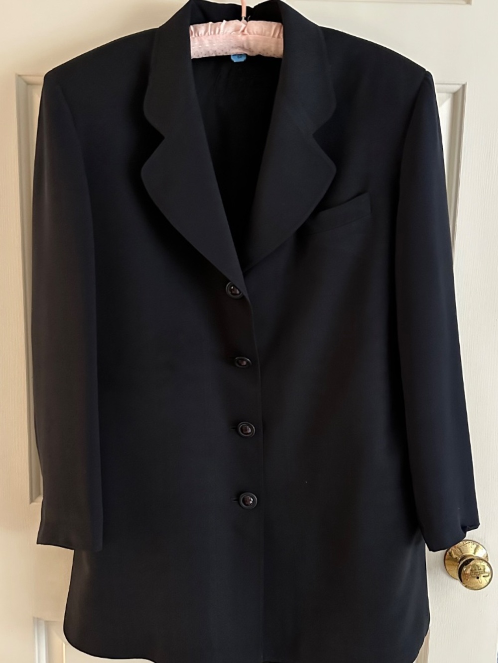 Peter Nygard Black Blazer with Scalloped Trim